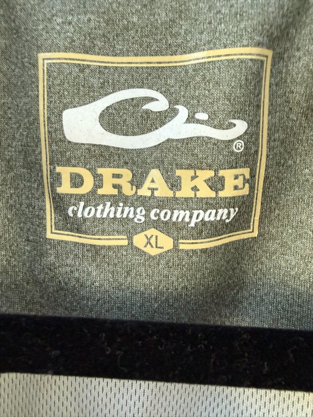 Drake Clothing Company Performance Polo Shirt XL Gray Short Sleeve Golf Fishing - Picture 5 of 5